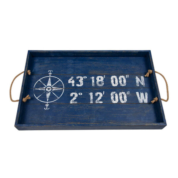 Bandeja rectangular azul