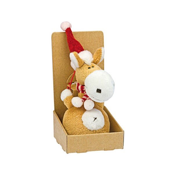 Mini peluche caballo navideño
