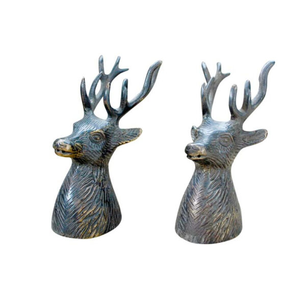 Par de ciervo (sal y pimienta) bronce