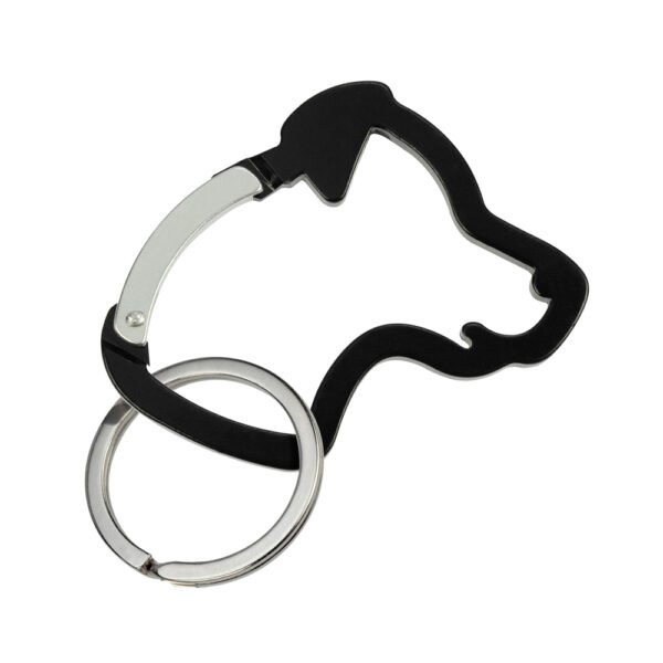 Llavero Mosquetón: Perro Negro