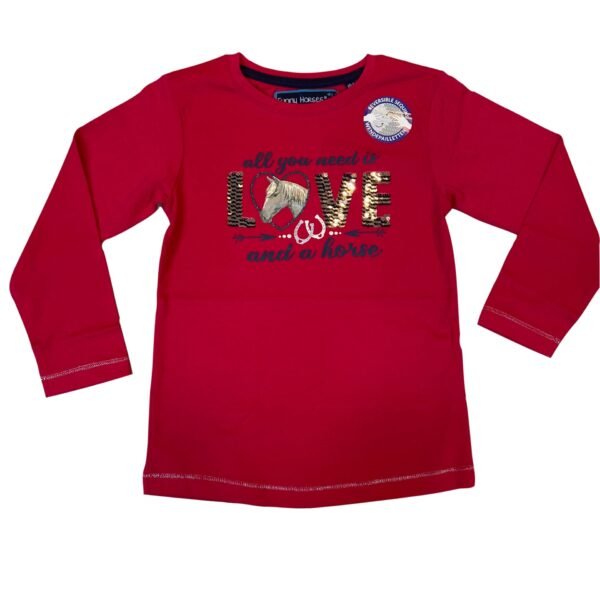 Polera L/S cerise HKM