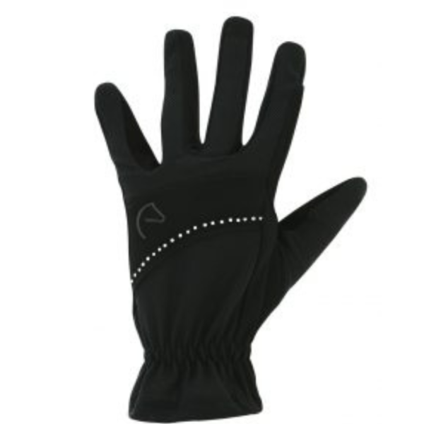 Guantes strass negro EQUITHEME
