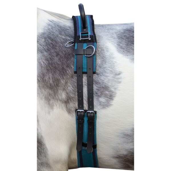 Cinchón de volteo canvas azul/celeste full HKM