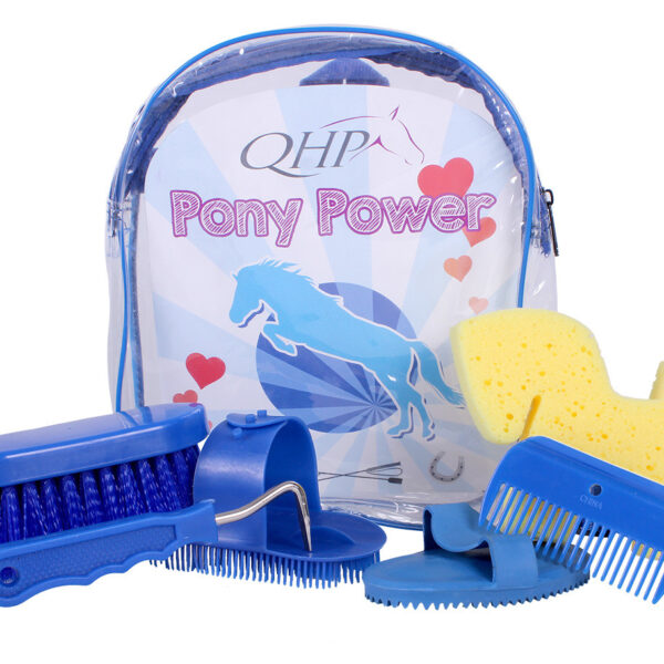 Mochila con set de limpieza azul QHP