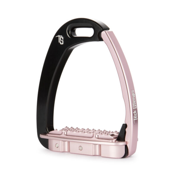 Estribo para niño venice sloped negro/rosado TECH