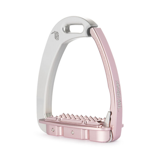 Estribo para niño venice sloped plateado/rosado TECH