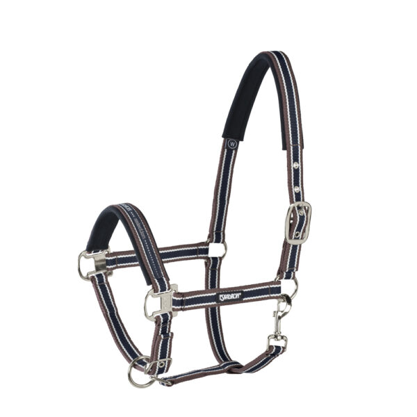 Jáquima pin buckle cognac-crema-azul ESKADRON