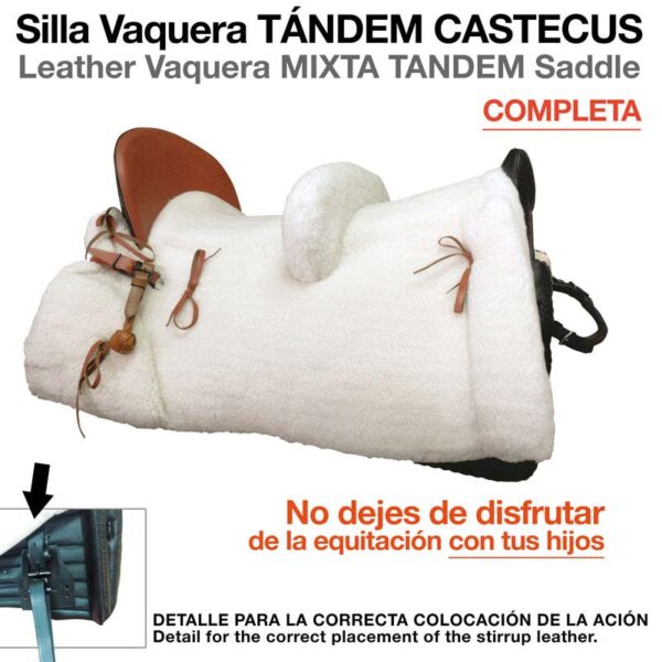 Montura vaquera tandem castecus negra ZALDI