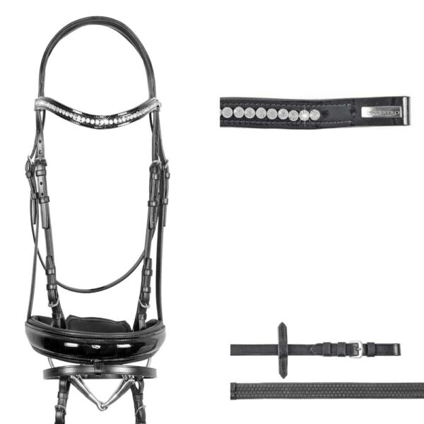 Cabezada para pony crystal negro ZALDI