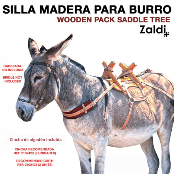 Silla de madera para carga de burro ZALDI