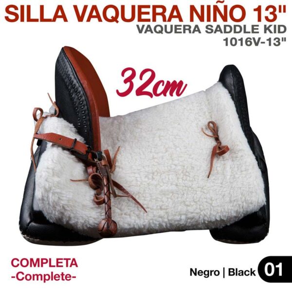 Montura vaquera niño/a negra ZALDI