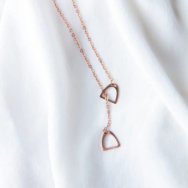 Collar estribos rose gold inox LOULOU