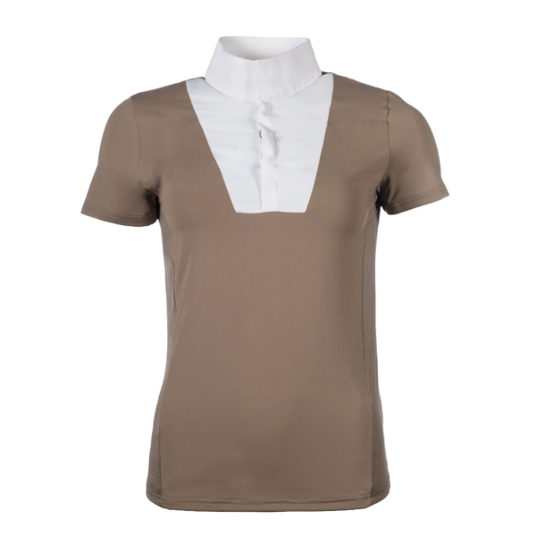 Polera de concurso virginia taupe manga corta HKM