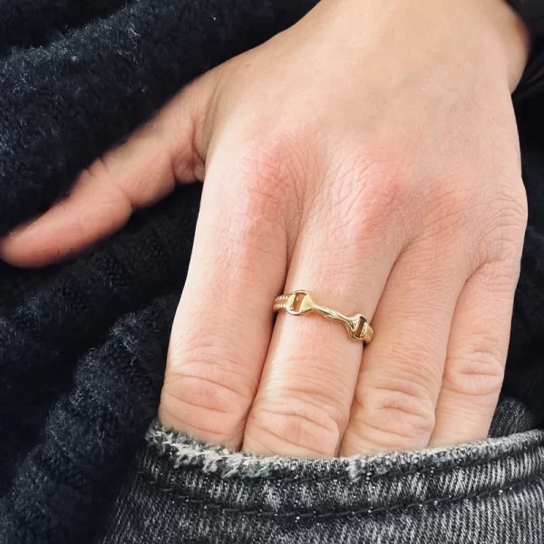 Anillo ana dorado EQUESTRIAN SHOP