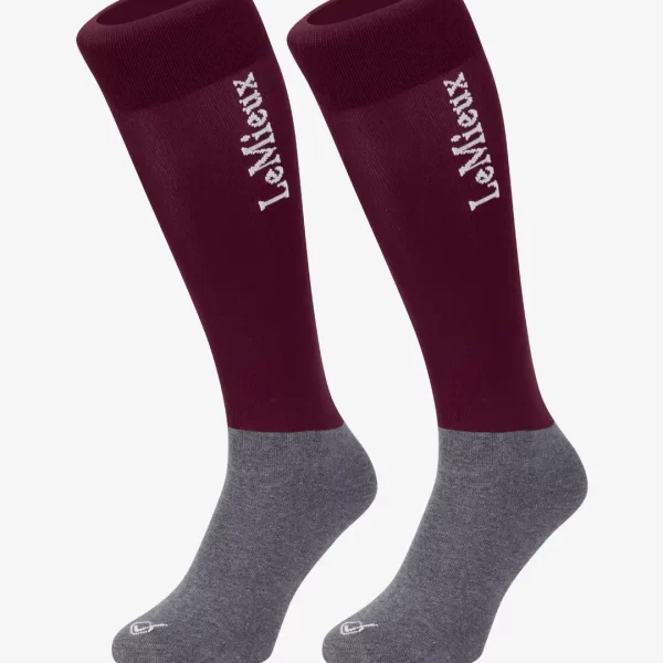 Calcetines competition burdeo 2 pares talla M LEMIEUX