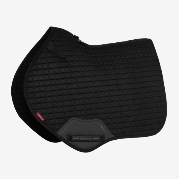 Mandil suede close contact square negro LEMIEUX