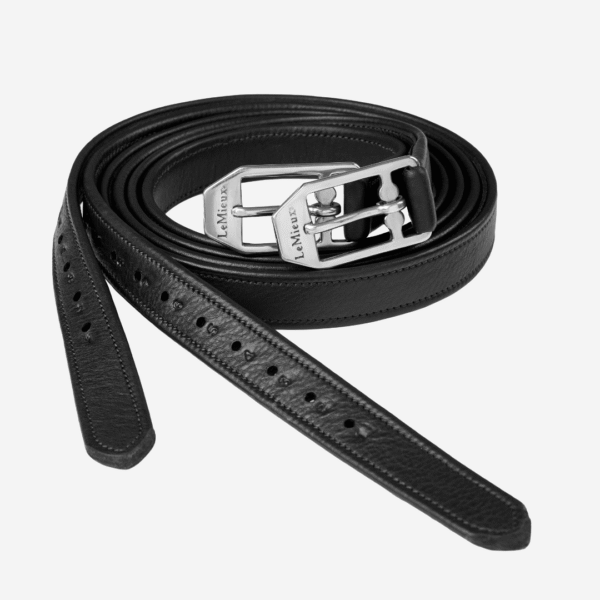 Accioneras de cuero arika negras 160 cms LEMIEUX