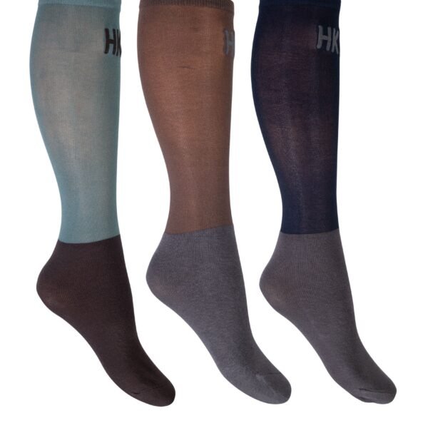 Calcetines microalgodón colour cafe pack 3 HKM