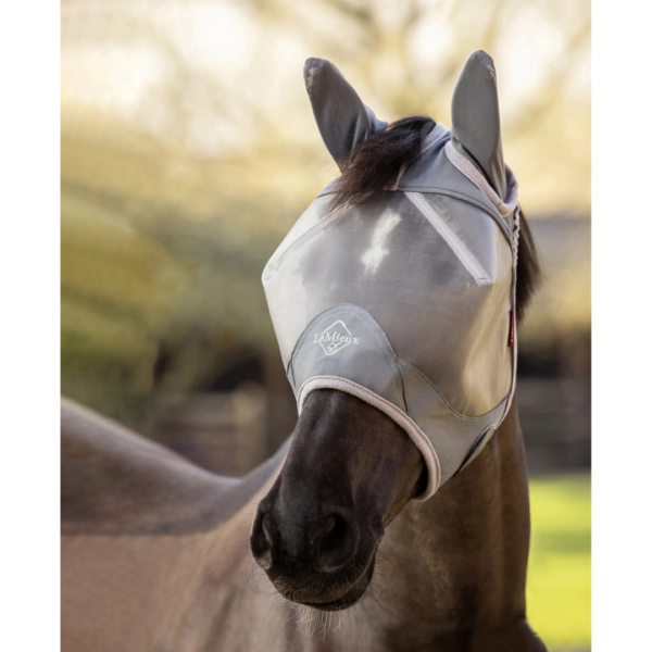 Máscara de moscas amourshield gris con nariz LEMIEUX