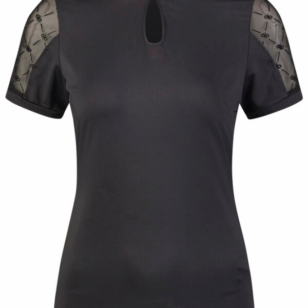 Polera de concurso cut-out 7211 negra PIKEUR
