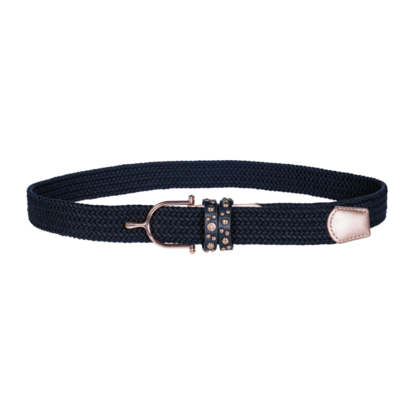 Cinturpon elástico glamour azul/rosegold HKM