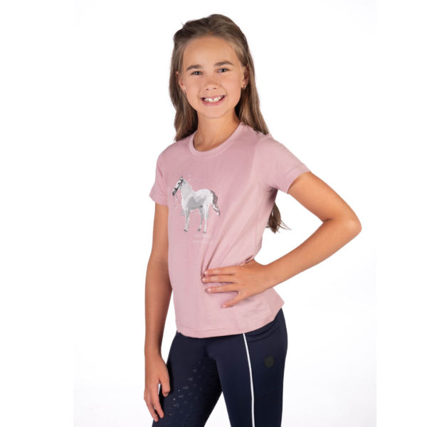 Polera sparkle rosa viejo HKM