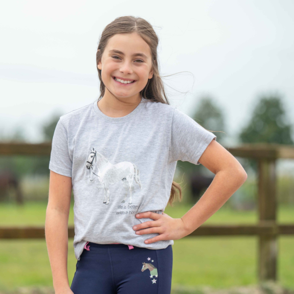 Polera sparkle gris HKM
