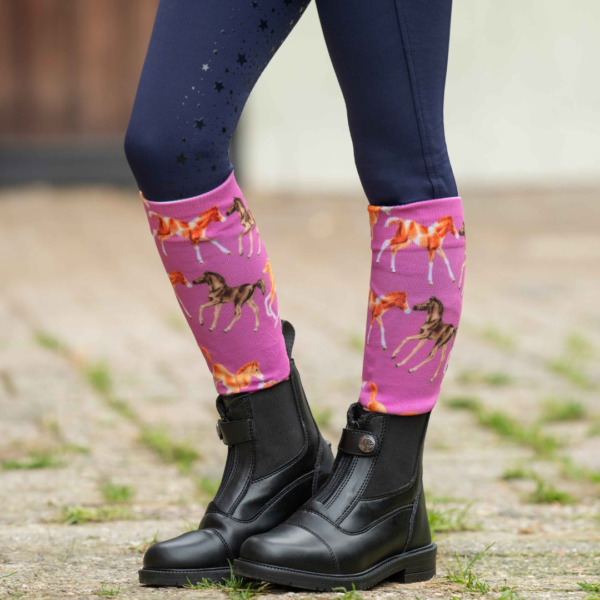 Calcetines pony club rosa HKM