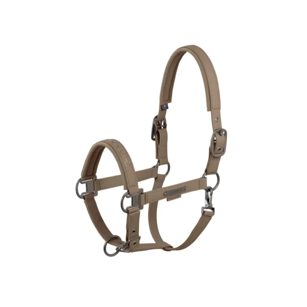 Jáquima faux leather double pin platinum smokey taupe ESKADRON
