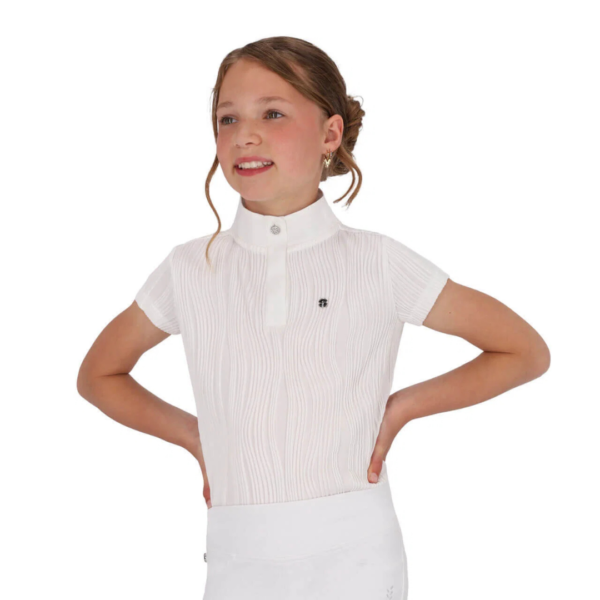 Polera de concurso niñas kynlee blanca QHP
