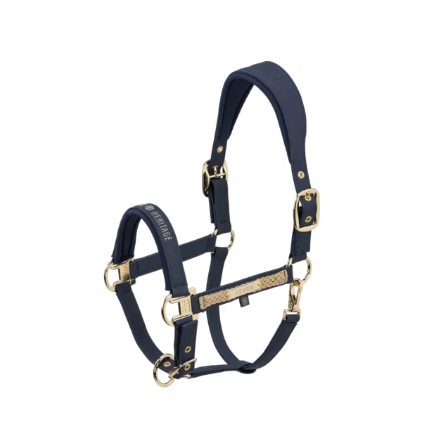 Jáquima faux leather double pin herritage azul ESKADRON