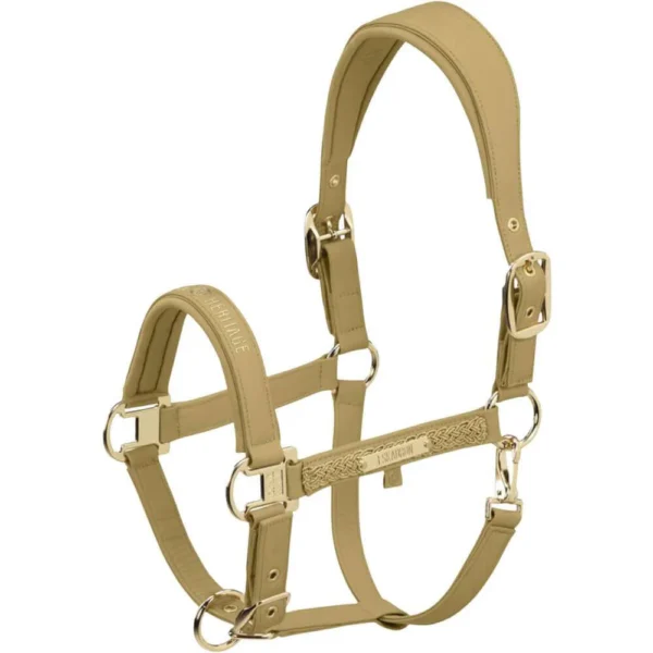 Jáquima faux leather double pin herritage cardamomo full ESKADRON